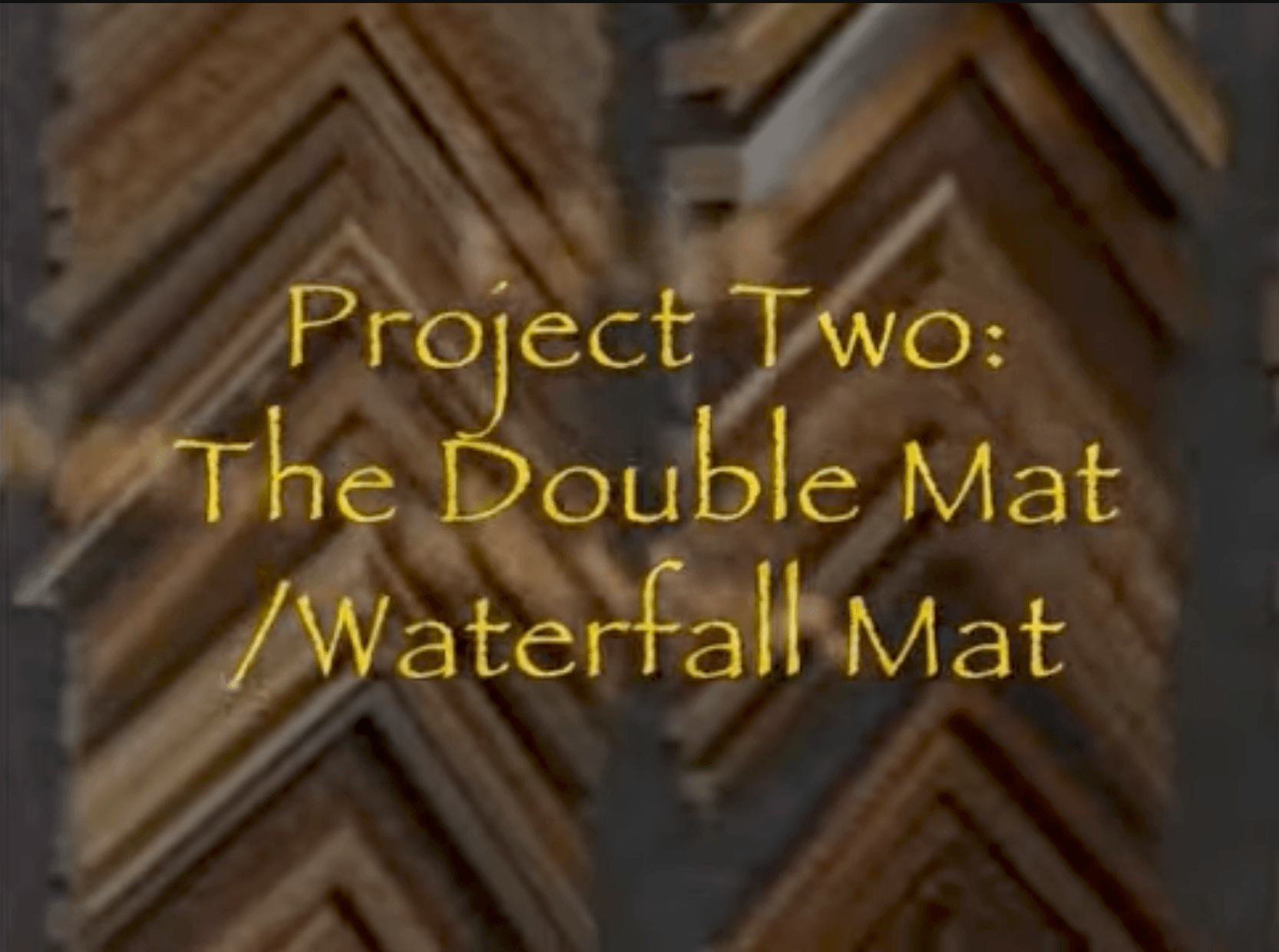 Fabric Wrapping 101 with Baer Charlton: The Double Mat/Waterfall Mat