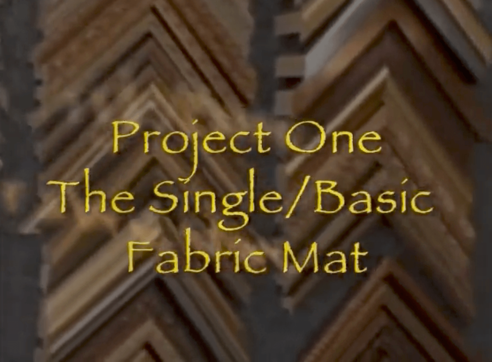 Fabric Wrapping 101 with Baer Charlton: Wrapping a single mat with fillet